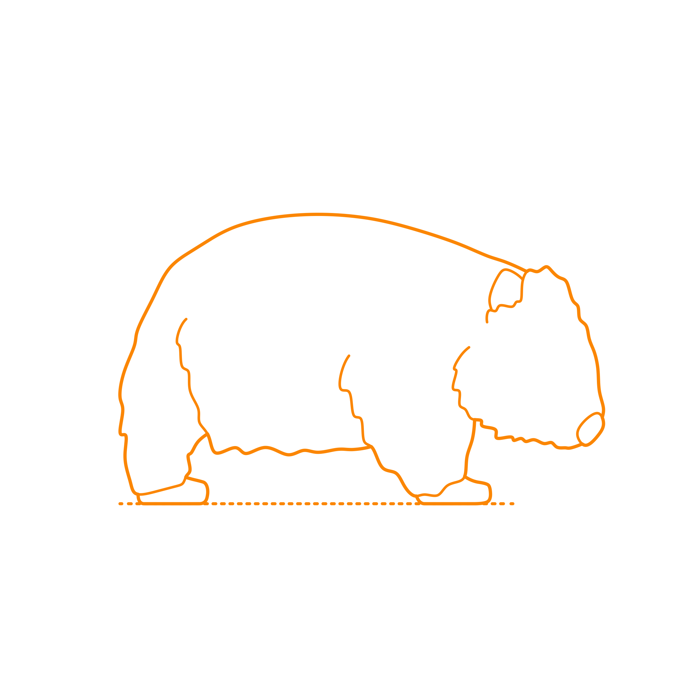 Animals Marsupials Common Wombat Outline Drawing Svg Vector Free Vectors